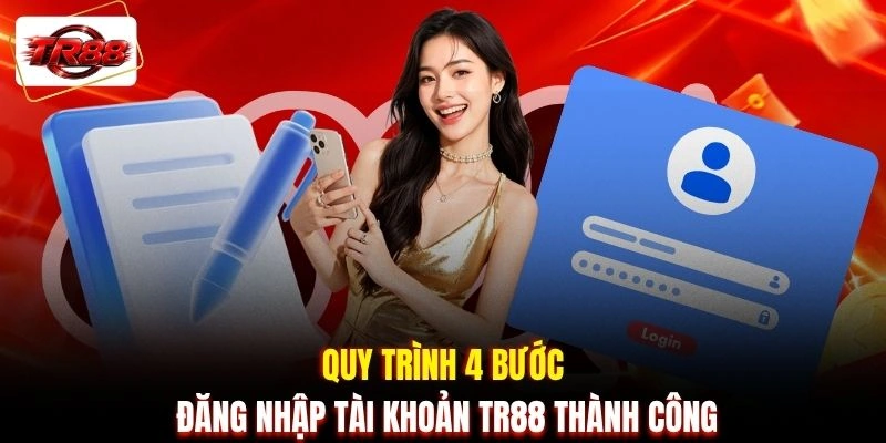Quy trình 4 bước đăng nhập tài khoản TR88 thành công